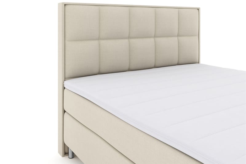 Select No 3 Komplett Sängpaket 210x210 Fast - Beige/Metall - Komplett sängpaket - Kontinentalsäng - Dubbelsäng - Familjesäng