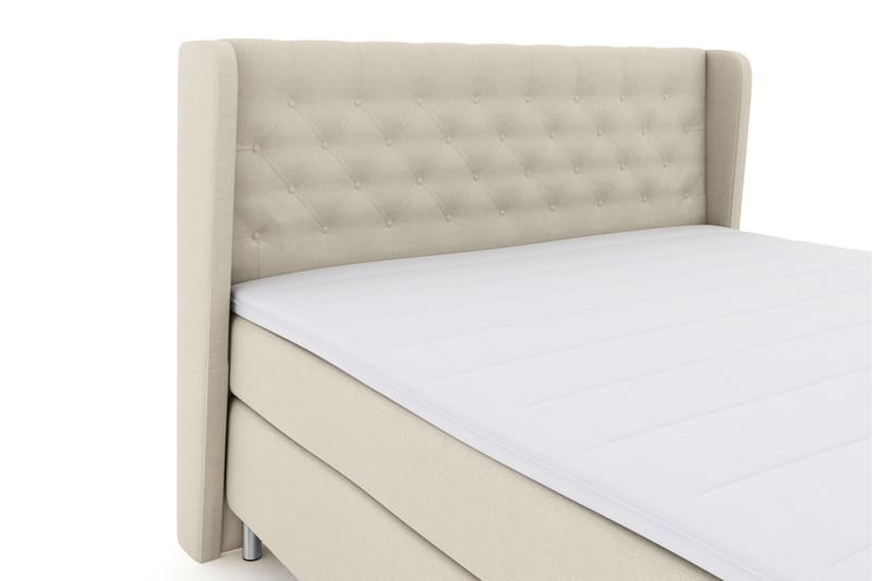 Select No 3 Komplett Sängpaket 210x210 Fast - Beige/Metall - Komplett sängpaket - Kontinentalsäng - Dubbelsäng - Familjesäng