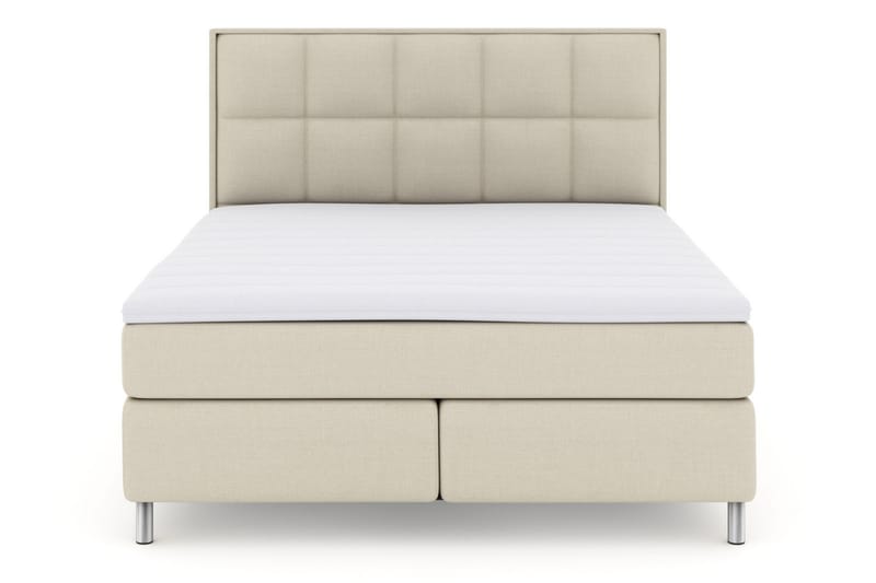 Select No 3 Komplett Sängpaket 210x210 Fast - Beige/Metall - Komplett sängpaket - Kontinentalsäng - Dubbelsäng - Familjesäng
