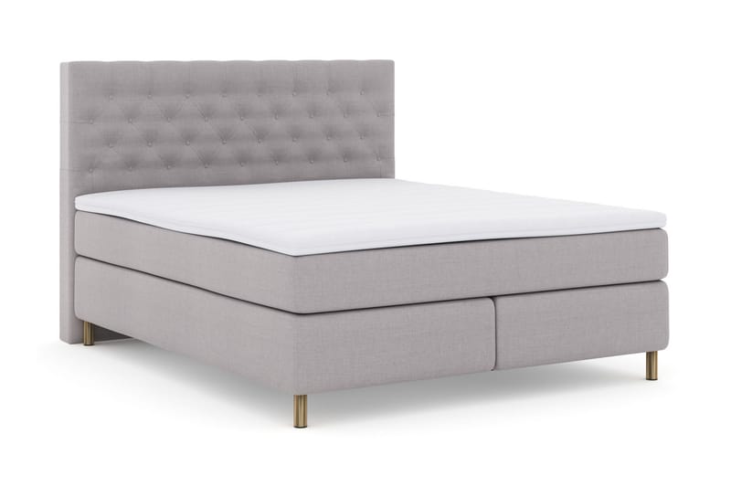 Select No 3 Komplett Sängpaket 210x210 Fast - Ljusgrå/Koppar - Möbler - Säng - Kontinentalsäng
