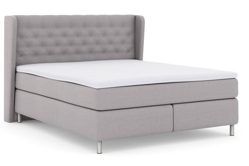 Select No 3 Komplett Sängpaket 210x210 Fast - Ljusgrå/Metall - Möbler - Säng - Komplett sängpaket