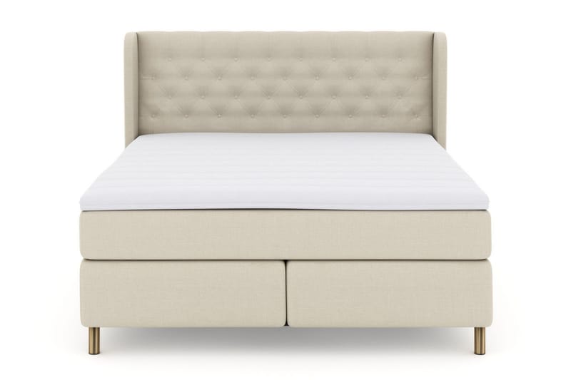 Select No 3 Komplett Sängpaket 210x210 Fast/Medium, Beige/Koppar