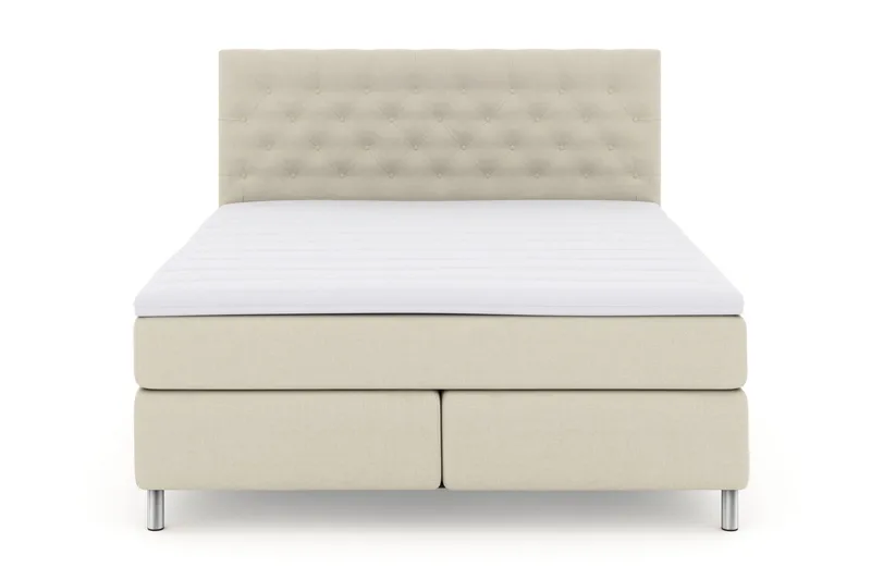 Select No 3 Komplett Sängpaket 210x210 Fast/Medium - Beige/Metall - Möbler - Säng - Kontinentalsäng
