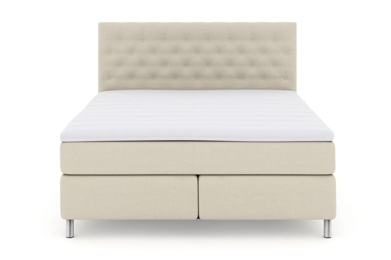 Select No 3 Komplett Sängpaket 210x210 Fast/Medium - Beige/Metall - Möbler - Säng - Komplett sängpaket