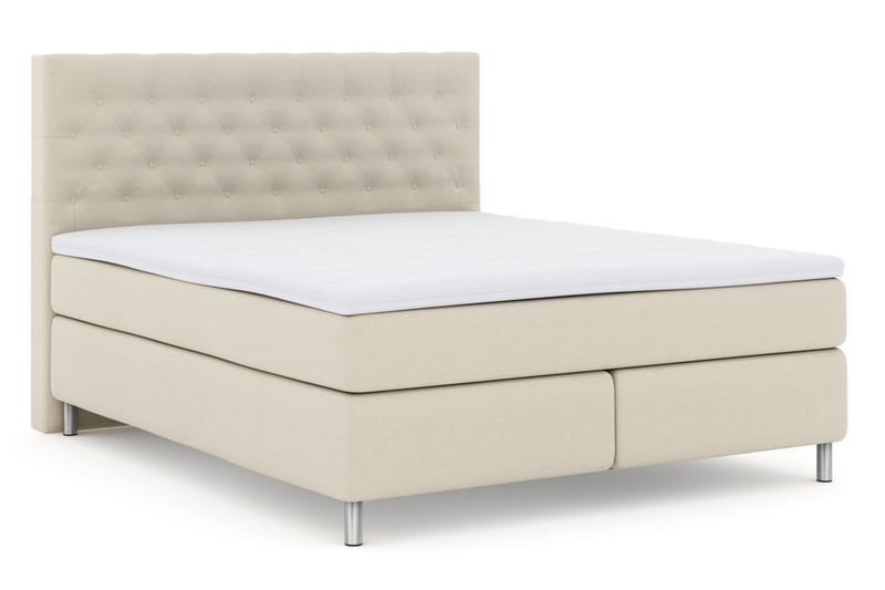 Select No 3 Komplett Sängpaket 210x210 Fast/Medium - Beige/Metall - Komplett sängpaket - Kontinentalsäng - Dubbelsäng - Familjesäng