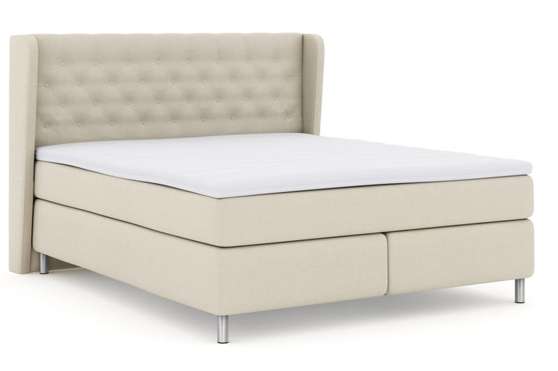 Select No 3 Komplett Sängpaket 210x210 Fast/Medium - Beige/Metall - Komplett sängpaket - Kontinentalsäng - Dubbelsäng - Familjesäng