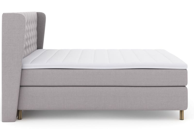 Select No 3 Komplett Sängpaket 210x210 Fast/Medium - Ljusgrå/Koppar - Möbler - Säng - Kontinentalsäng