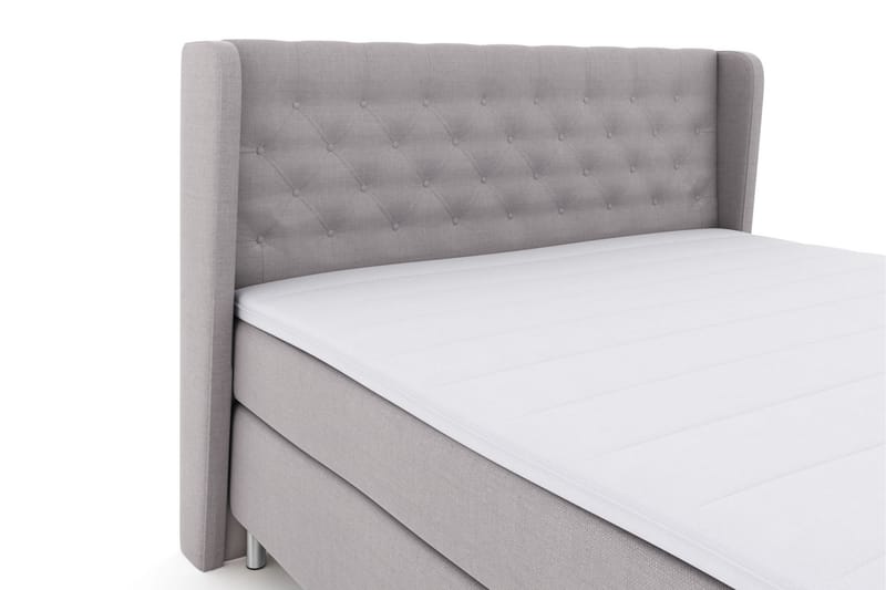 Select No 3 Komplett Sängpaket 210x210 Fast/Medium - Ljusgrå/Metall - Komplett sängpaket - Kontinentalsäng - Dubbelsäng - Familjesäng