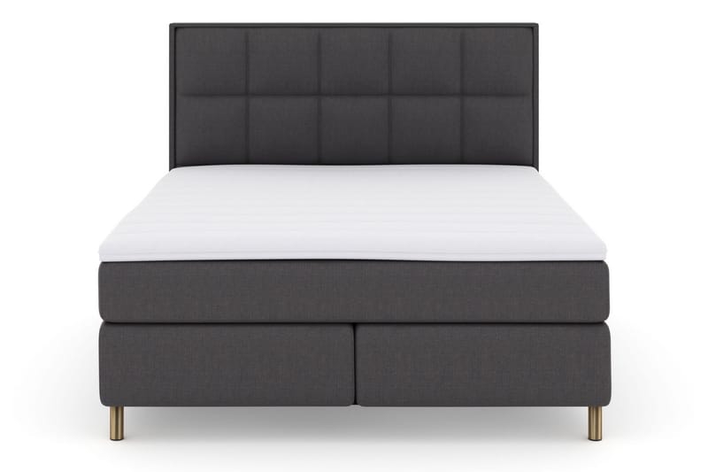 Select No 3 Komplett Sängpaket 210x210 Fast/Medium - Mörkgrå/Koppar - Möbler - Säng - Komplett sängpaket