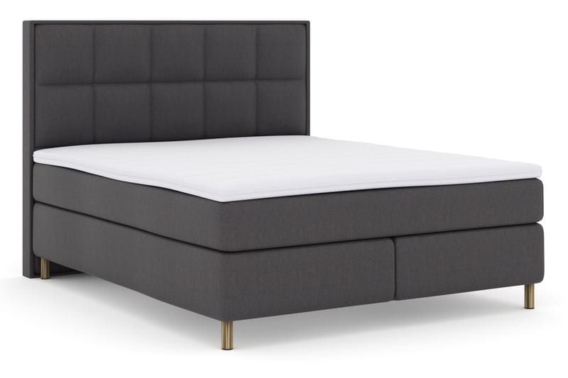 Select No 3 Komplett Sängpaket 210x210 Fast/Medium - Mörkgrå/Koppar - Möbler - Säng - Komplett sängpaket