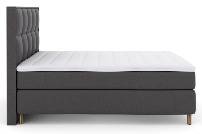 Select No 3 Komplett Sängpaket 210x210 Fast/Medium - Mörkgrå/Koppar - Möbler - Säng - Komplett sängpaket