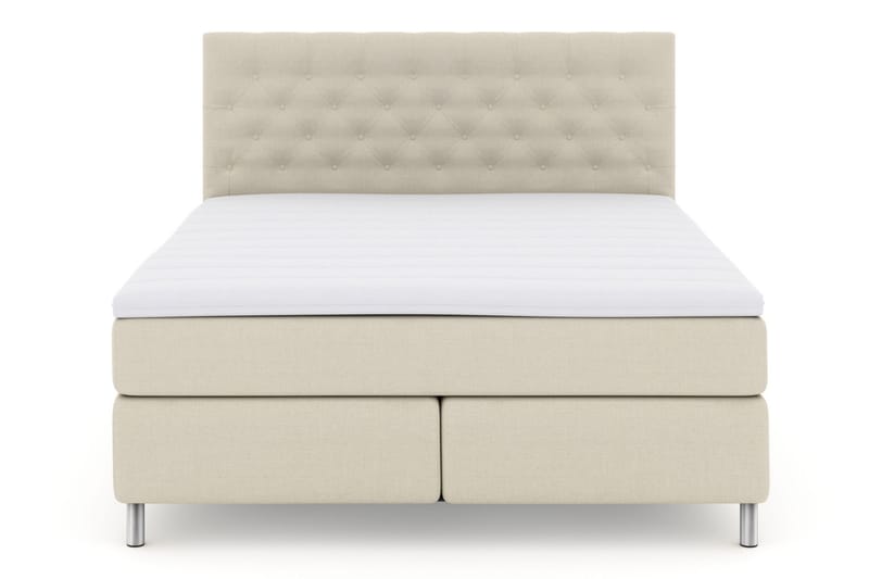 Select No 3 Komplett Sängpaket 210x210 Medium - Beige/Metall - Komplett sängpaket - Kontinentalsäng - Dubbelsäng - Familjesäng