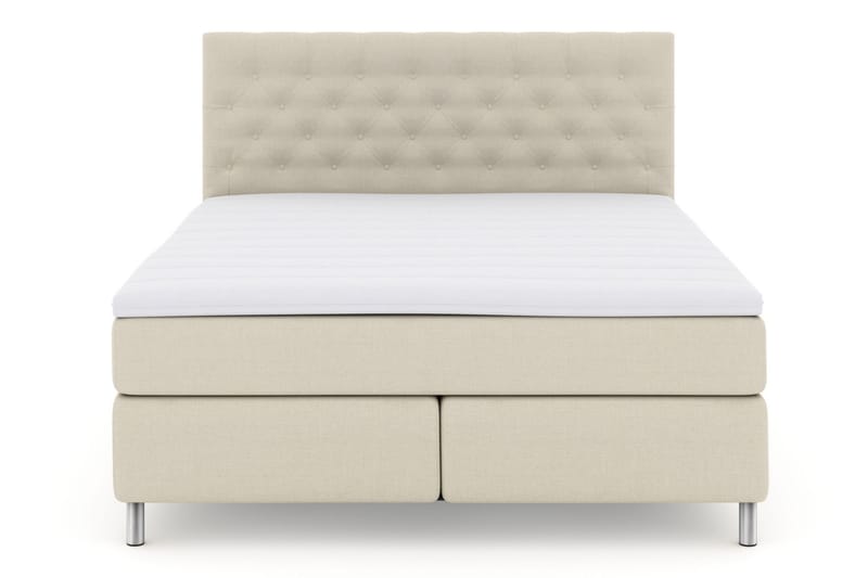 Select No 3 Komplett Sängpaket 210x210 Medium - Beige/Metall - Dubbelsäng - Familjesäng - Komplett sängpaket - Kontinentalsäng