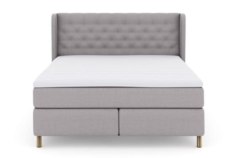 Select No 3 Komplett Sängpaket 210x210 Medium, Ljusgrå/Koppar