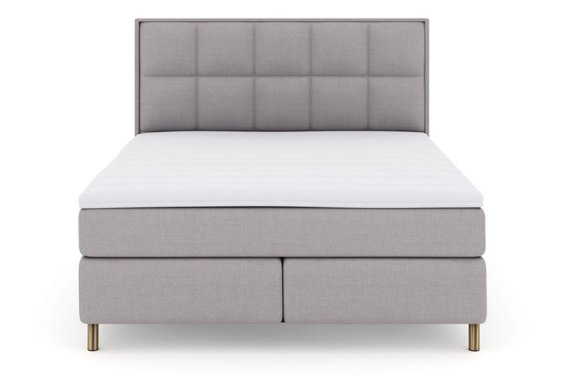Select No 3 Komplett Sängpaket 210x210 Medium - Ljusgrå/Koppar - Komplett sängpaket - Kontinentalsäng - Dubbelsäng - Familjesäng