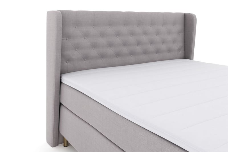 Select No 3 Komplett Sängpaket 210x210 Medium - Ljusgrå/Koppar - Möbler - Säng - Kontinentalsäng