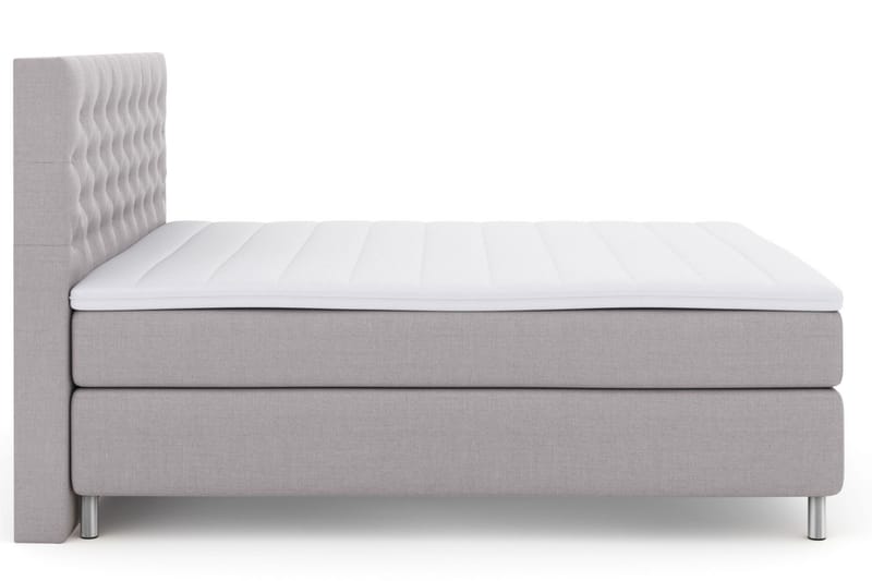 Select No 3 Komplett Sängpaket 210x210 Medium - Ljusgrå/Metall - Komplett sängpaket - Kontinentalsäng - Dubbelsäng - Familjesäng