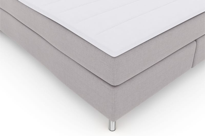 Select No 3 Komplett Sängpaket 210x210 Medium - Ljusgrå/Metall - Dubbelsäng - Familjesäng - Komplett sängpaket - Kontinentalsäng