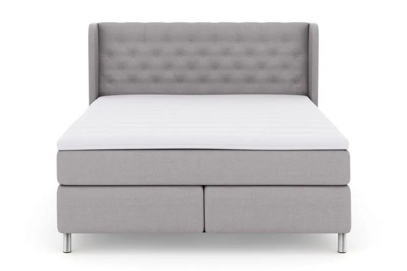Select No 3 Komplett Sängpaket 210x210 Medium - Ljusgrå/Metall - Möbler - Säng - Kontinentalsäng