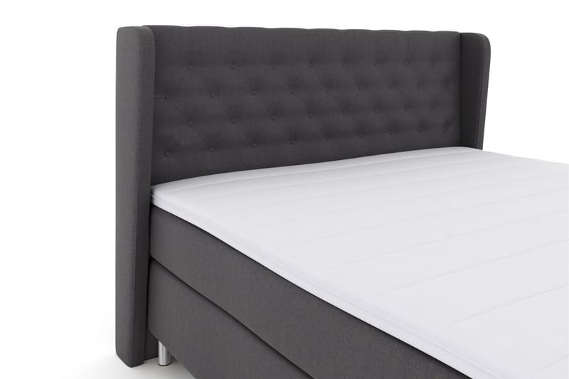 Select No 3 Komplett Sängpaket 210x210 Medium - Mörkgrå/Metall - Komplett sängpaket - Kontinentalsäng - Dubbelsäng - Familjesäng
