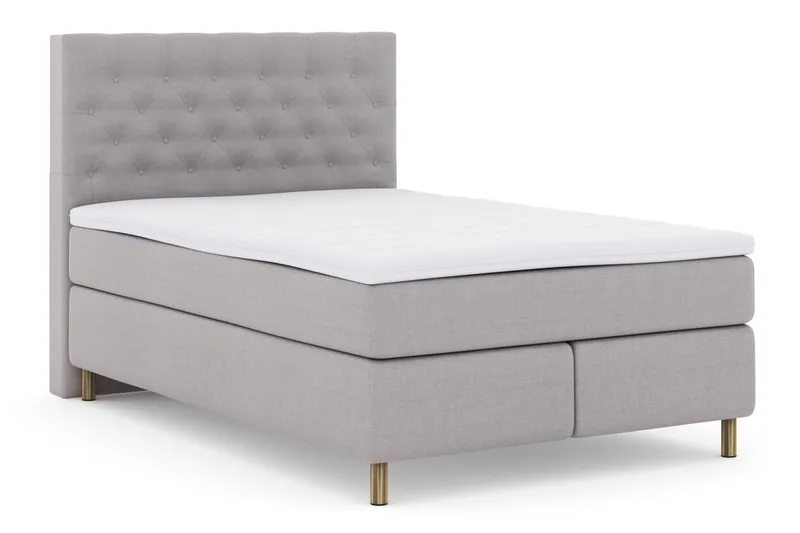 Select No 3 Kontinentalsäng 140x200 Fast - Ljusgrå/Koppar - Möbler - Säng - Kontinentalsäng