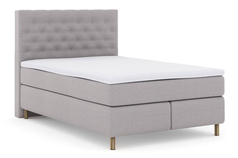 Select No 3 Kontinentalsäng 140x200 Fast - Ljusgrå/Koppar - Möbler - Säng - Kontinentalsäng
