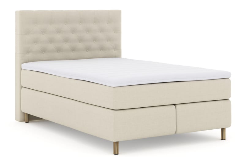 Select No 3 Kontinentalsäng 140x200 Fast/Medium - Beige/Koppar - Möbler - Säng - Kontinentalsäng
