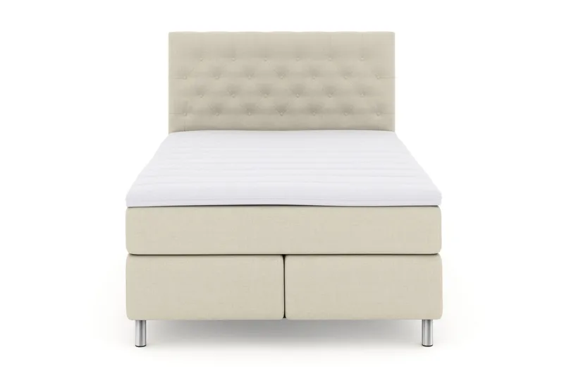Select No 3 Kontinentalsäng 140x200 Medium, Beige/Metall