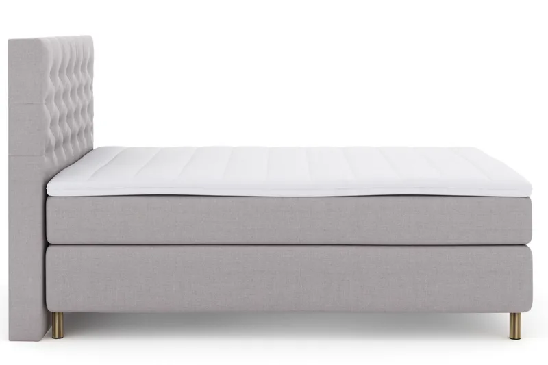 Select No 3 Kontinentalsäng 140x200 Medium - Ljusgrå/Koppar - Möbler - Säng - Kontinentalsäng