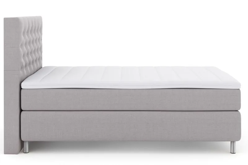 Select No 3 Kontinentalsäng 140x200 Medium - Ljusgrå/Metall - Möbler - Säng - Kontinentalsäng