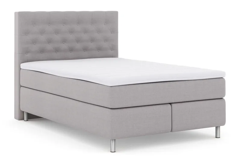 Select No 3 Kontinentalsäng 140x200 Medium - Ljusgrå/Metall - Möbler - Säng - Kontinentalsäng