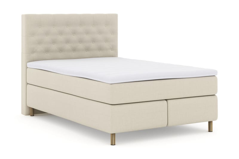 Select No 3 Kontinentalsäng 160x200 Fast/Medium - Beige/Koppar - Möbler - Säng - Kontinentalsäng