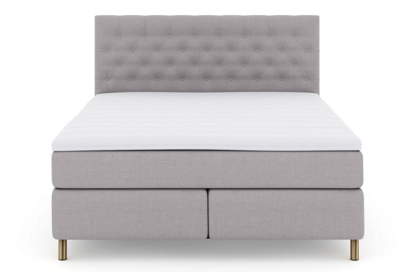 Select No 3 Kontinentalsäng 160x200 Fast/Medium - Ljusgrå/Koppar - Möbler - Säng - Kontinentalsäng