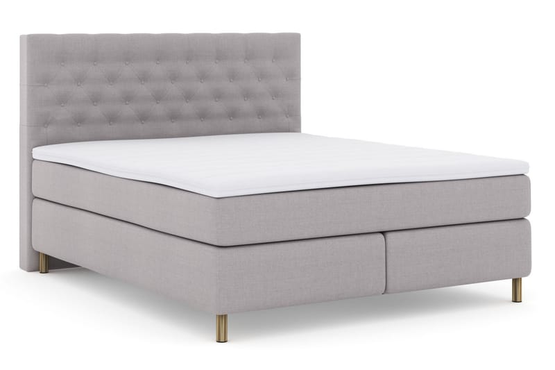 Select No 3 Kontinentalsäng 160x200 Fast/Medium - Ljusgrå/Koppar - Möbler - Säng - Kontinentalsäng