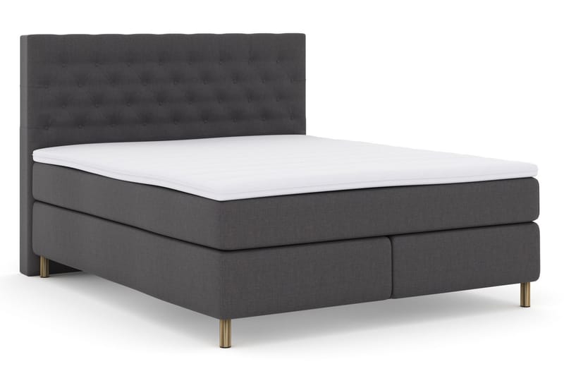 Select No 3 Kontinentalsäng 160x200 Fast/Medium - Mörkgrå/Koppar - Möbler - Säng - Kontinentalsäng