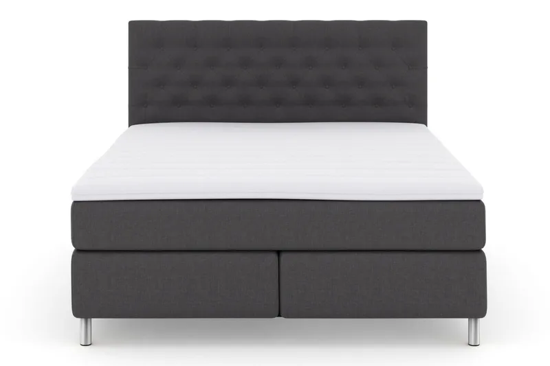 Select No 3 Kontinentalsäng 160x200 Fast/Medium - Mörkgrå/Metall - Möbler - Säng - Kontinentalsäng