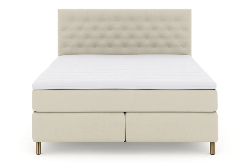 Select No 3 Kontinentalsäng 210x210 Fast/Medium, Beige/Koppar