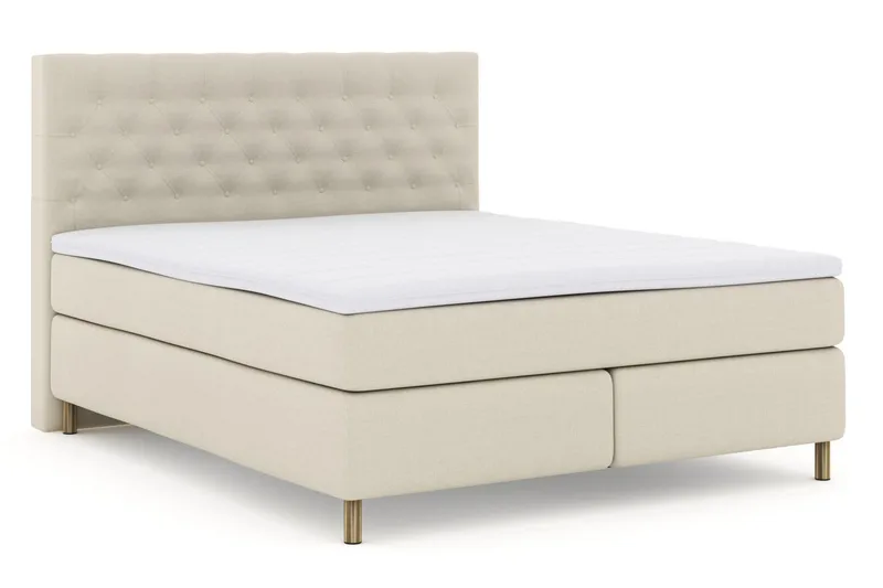 Select No 3 Kontinentalsäng 210x210 Fast/Medium - Beige/Koppar - Möbler - Säng - Kontinentalsäng