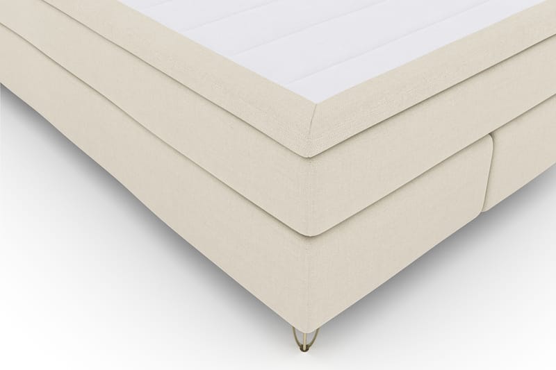Select No 4 Komplett Sängpaket 140x200 Fast - Beige/Metall V-form - Komplett sängpaket - Kontinentalsäng - Dubbelsäng