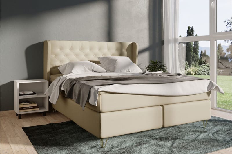 Select No 4 Komplett Sängpaket 140x200 Fast - Beige/Silver - Möbler - Säng - Komplett sängpaket