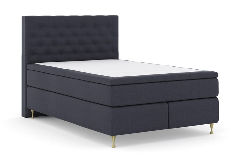 Select No 4 Komplett Sängpaket 140x200 Fast - Blå/Guld - Möbler - Säng - Komplett sängpaket