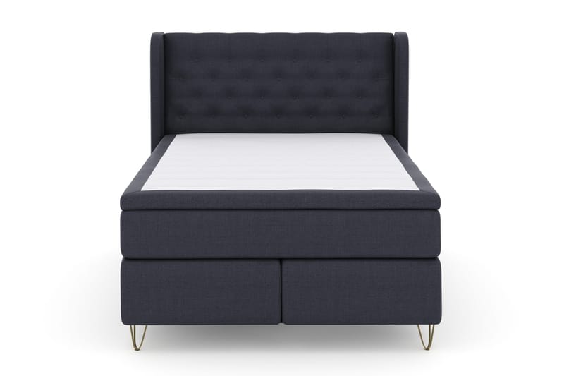Select No 4 Komplett Sängpaket 140x200 Fast - Blå/Metall V-form - Möbler - Säng - Kontinentalsäng