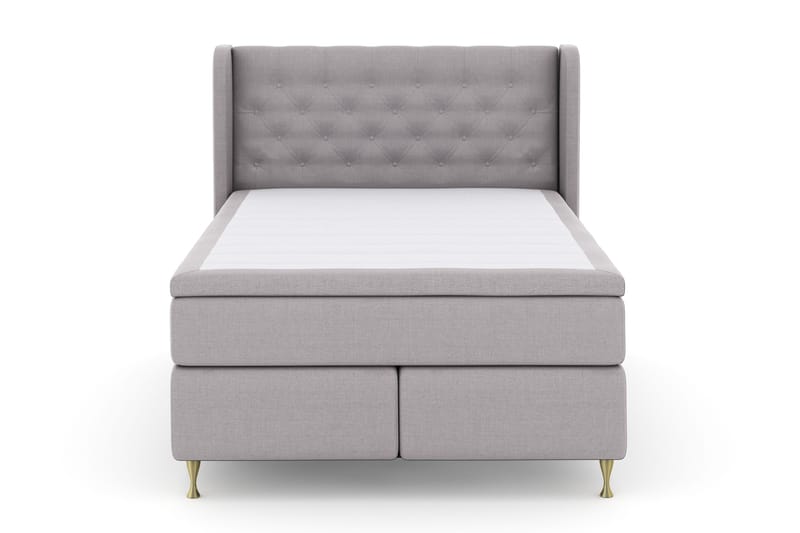 Select No 4 Komplett Sängpaket 140x200 Fast - Ljusgrå/Guld - Möbler - Säng - Kontinentalsäng