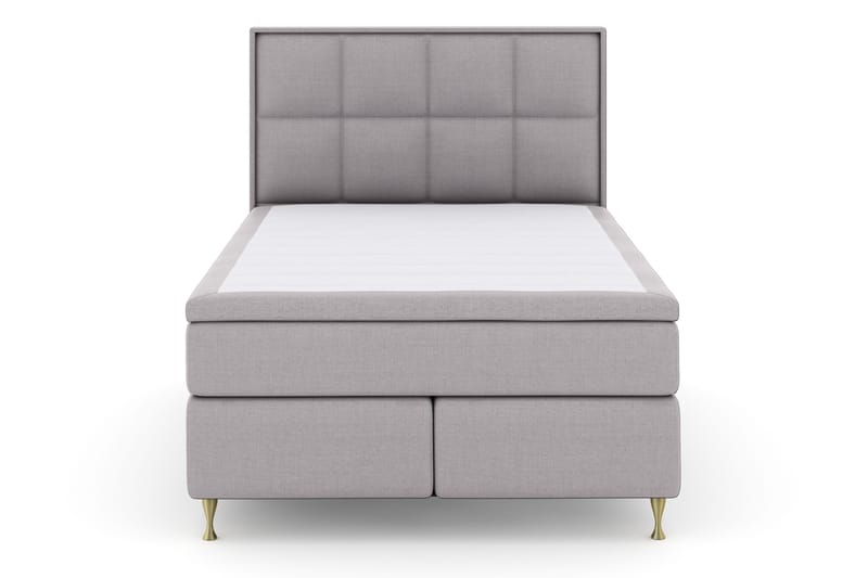 Select No 4 Komplett Sängpaket 140x200 Fast - Ljusgrå/Guld - Möbler - Säng - Kontinentalsäng