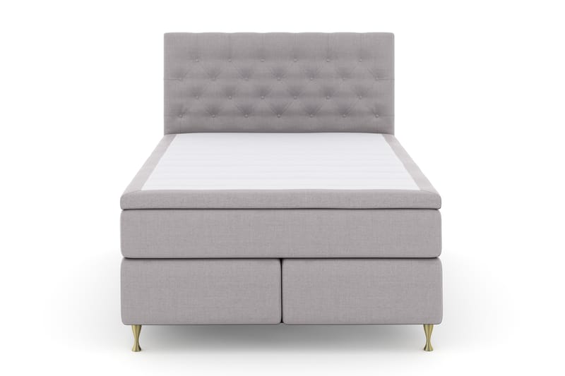 Select No 4 Komplett Sängpaket 140x200 Fast - Ljusgrå/Guld - Möbler - Säng - Komplett sängpaket