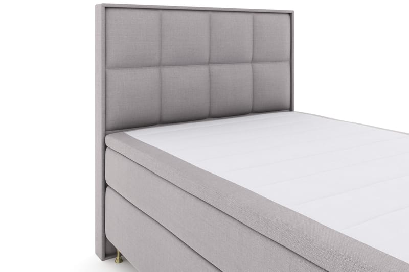 Select No 4 Komplett Sängpaket 140x200 Fast - Ljusgrå/Guld - Möbler - Säng - Kontinentalsäng
