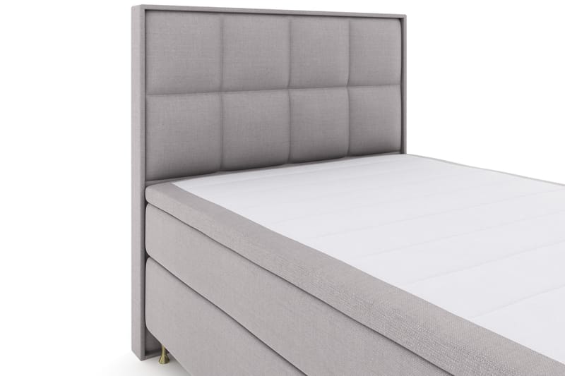 Select No 4 Komplett Sängpaket 140x200 Fast - Ljusgrå/Guld - Möbler - Säng - Komplett sängpaket
