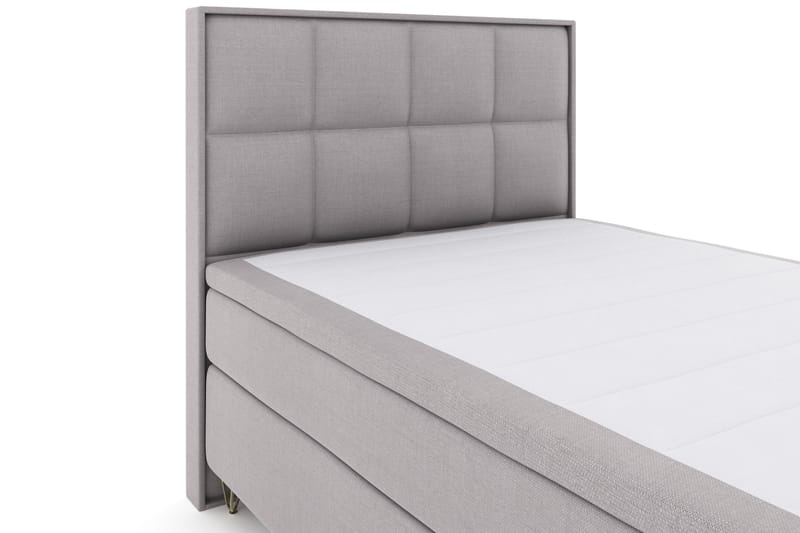 Select No 4 Komplett Sängpaket 140x200 Fast - Ljusgrå/Metall V-form - Möbler - Säng - Komplett sängpaket