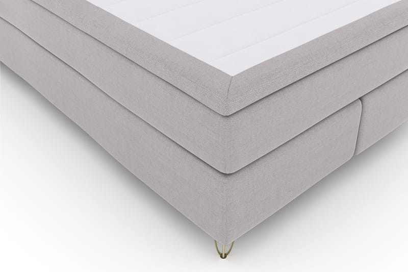 Select No 4 Komplett Sängpaket 140x200 Fast - Ljusgrå/Metall V-form - Möbler - Säng - Kontinentalsäng