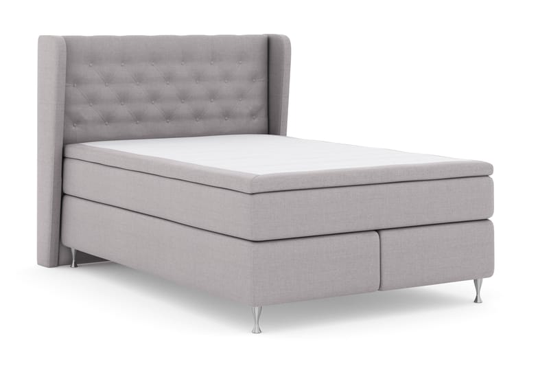 Select No 4 Komplett Sängpaket 140x200 Fast - Ljusgrå/Silver - Möbler - Säng - Komplett sängpaket